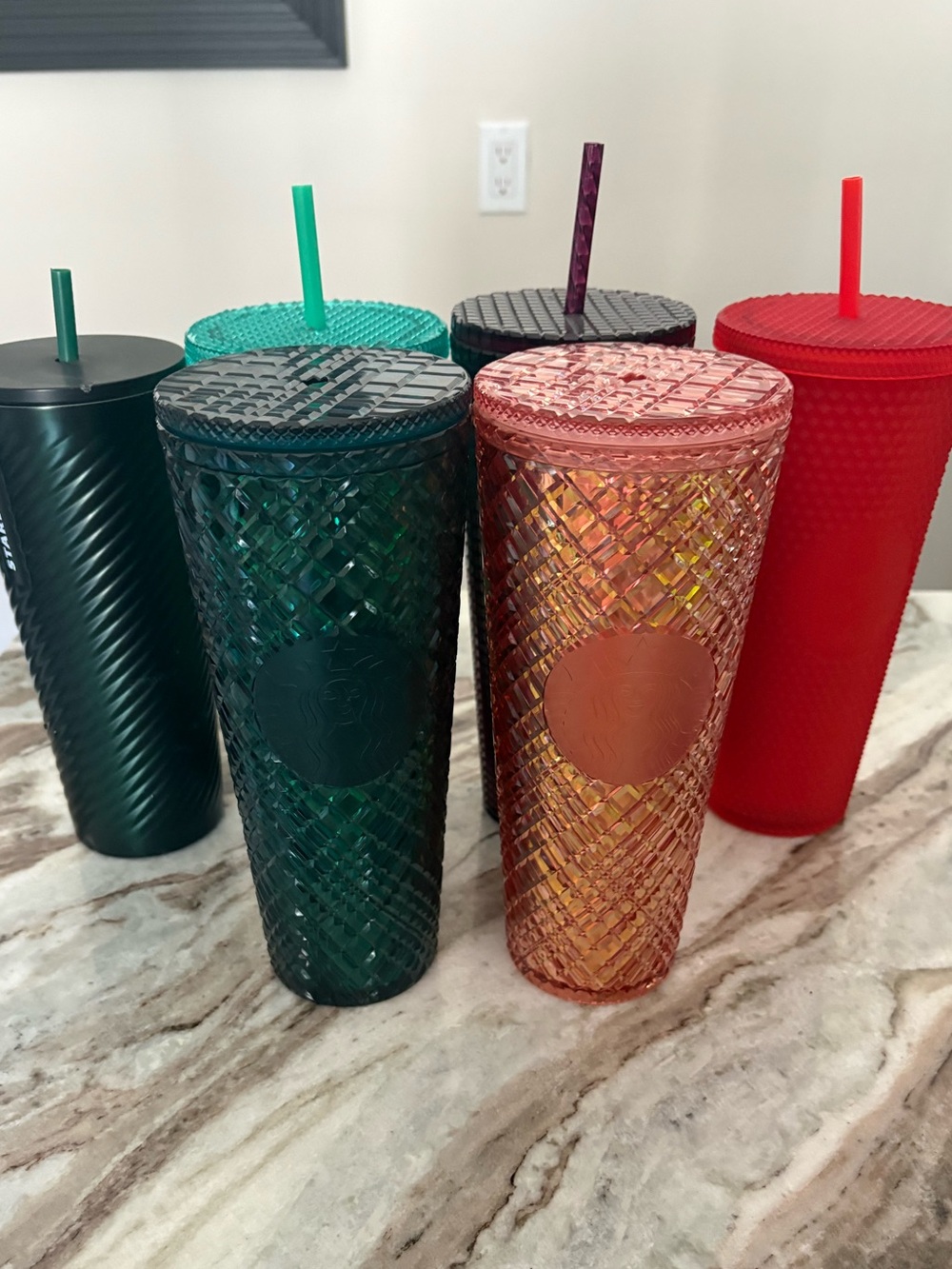 Starbucks Textured Cold Cups Lot